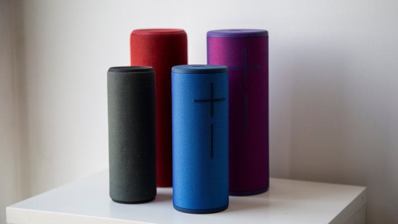 The UE Boom 2 and original Megaboom (left) and the UE Boom 3 and Megaboom 3 (right)